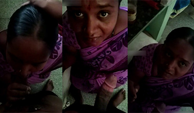 Desi Tamil Maid Aunty Blowjob – to Younger Guy